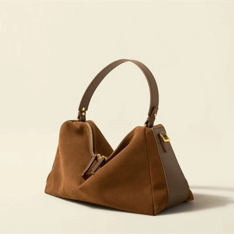 

Genuine Women's Handbag Shoulder bag New Luxury Coven Suede Pillow Bag Large Capacity Hand Bill of lading crossbody bag armpit