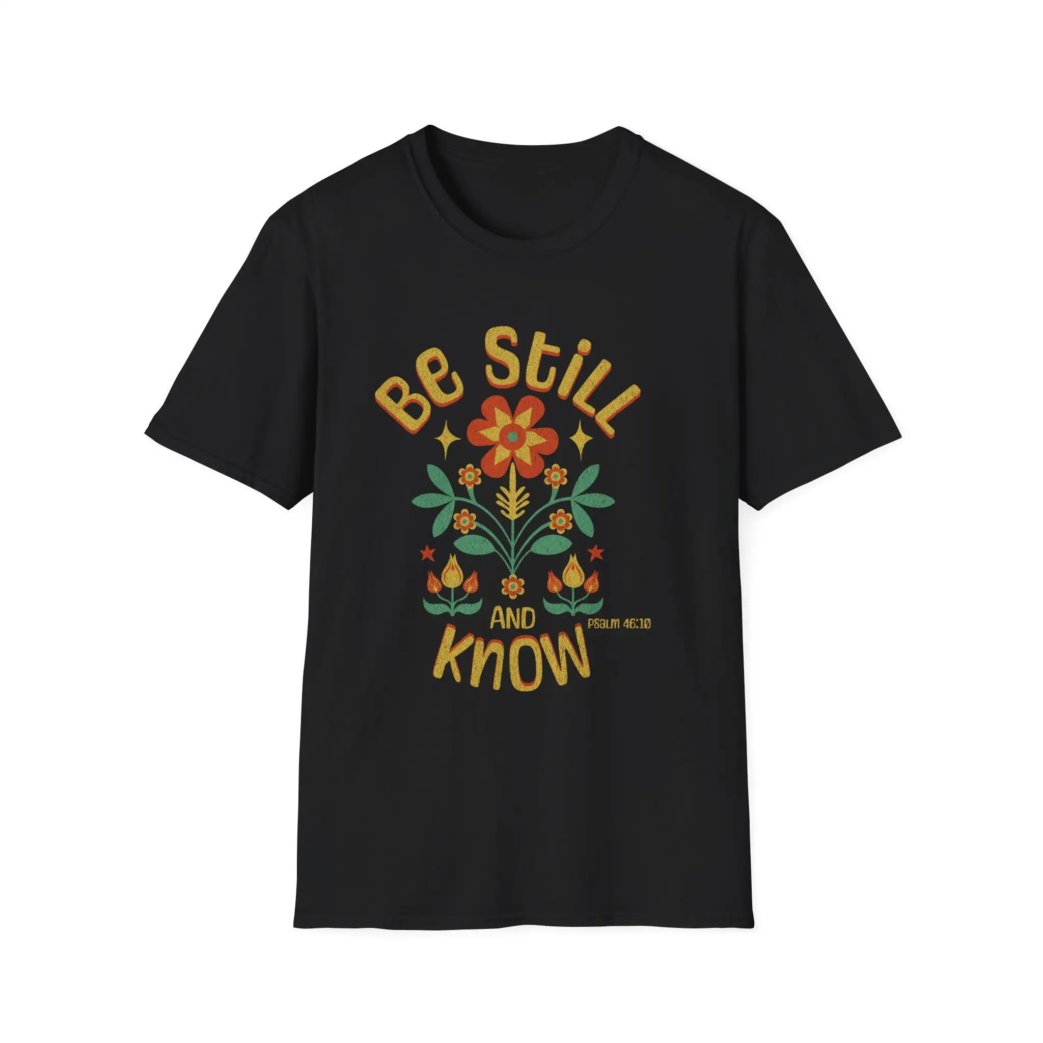 Wees Nog Steeds En Ken Slogan Vrouwen T-Shirt Vintage Cyte Cartoon Aquarel Bloemen Print Dames Shirt Nieuwe Mode Retro Casual T-Shirt