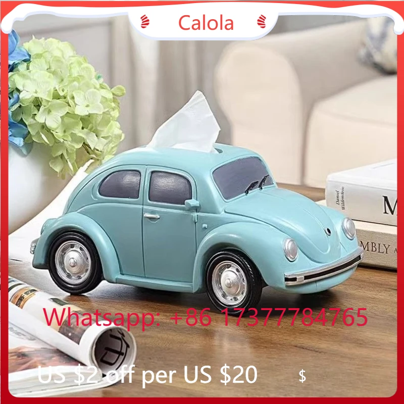 Creative Car Desktop Tissue Box Luxury Napkin Storage Box for Home Restaurant Kids Room Decoration