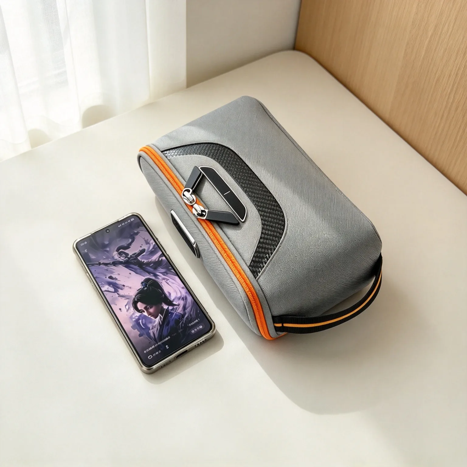 Stylish Cool Unisex Handbag, Travel Storage Toiletry Makeup Bag for Business Trips