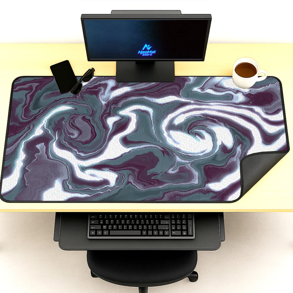 Liquid Swirl Mouse Pad Playmat Gaming Abstract XXXL 140x60 Premium Pattern Nonslip Large Mousepad Computer Accessories