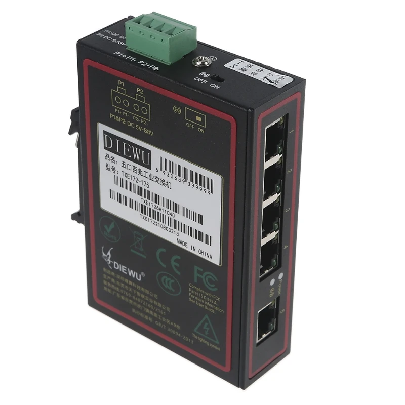 5 & 8 &16 ports  industrial Gigabit ethernet switch10/100/1000M Industrial  Enhance RJ45 VLAN Signal increased to 250m