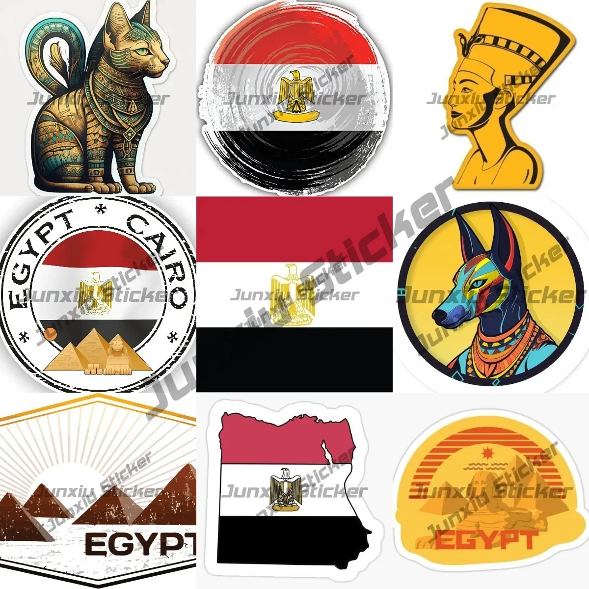 

Egypt Cairo Sticker Egypt Flag Vinyl Decal جمهورية مصر العربية Queen Nefertiti Egyptian Car Decal Anubis Underworld Egyptian