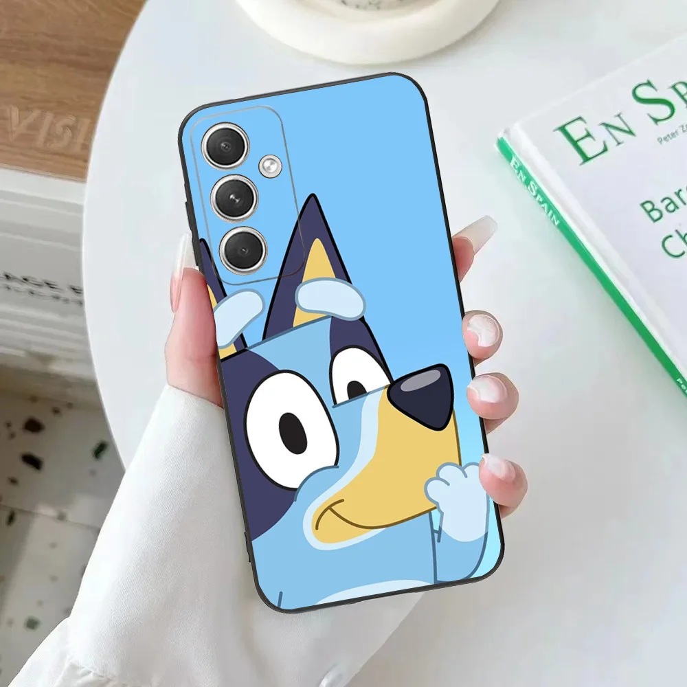 Cute B-Bluey-s D-Dog Cartoon Phone Case For Samsung Galaxy A20,A21s,A22,A31,A32,A52,A53,A72,73,A80,A91Soft Black Cover