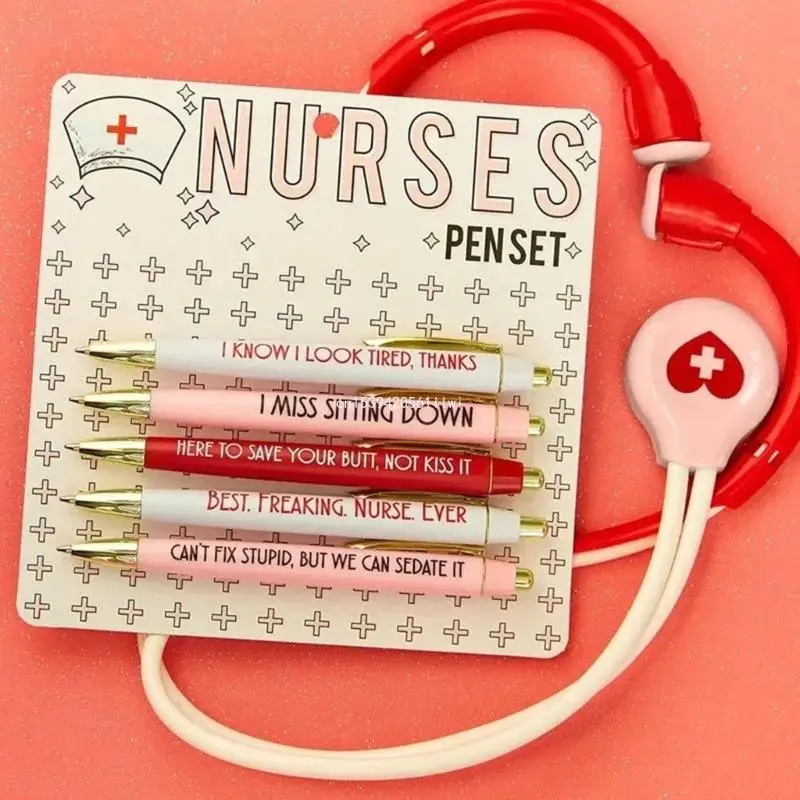 Funny Nurse Pens, Inspirational Ballpoint Pens Medical Themed Pens Novelty Pens Office Supplies for Nurse Doctor Dropship