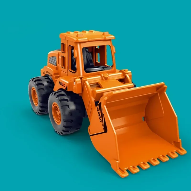 Children\'s Inertia Car Simulation Engineering Vehicle Toys Excavator Bulldozer Road Roller Boy Toy Car Children Birthday Gifts