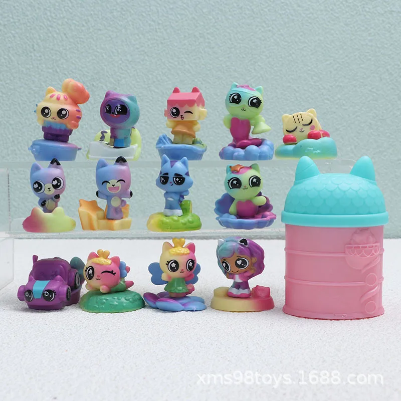 14pcs Gabby ornament desktop car decoration cartoon toy doll doll kawaii gift