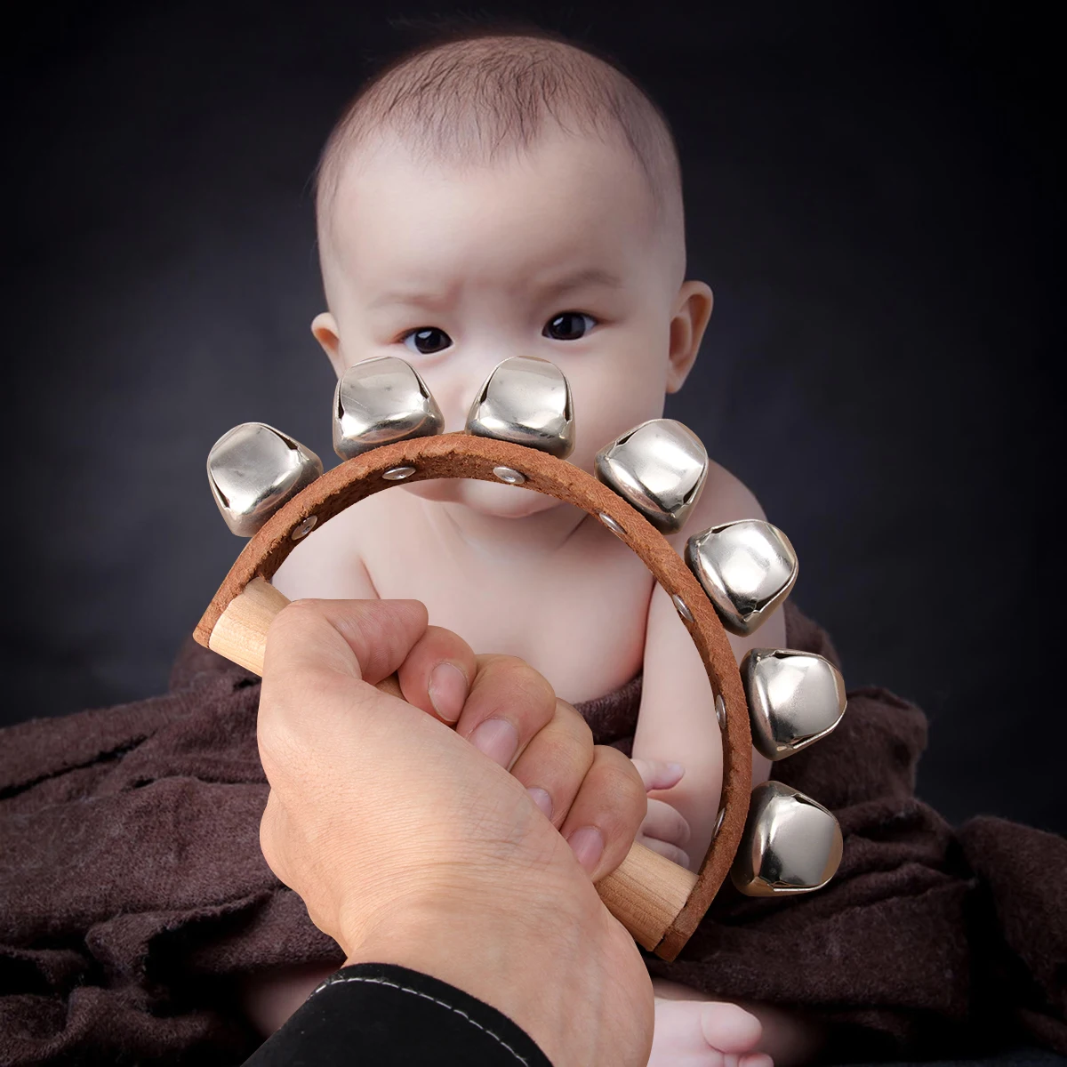 

Wooden Handbells Kids Jingle Bell Set Educational Musical Percussion Instrument For Children Sense Of Rhythm Development