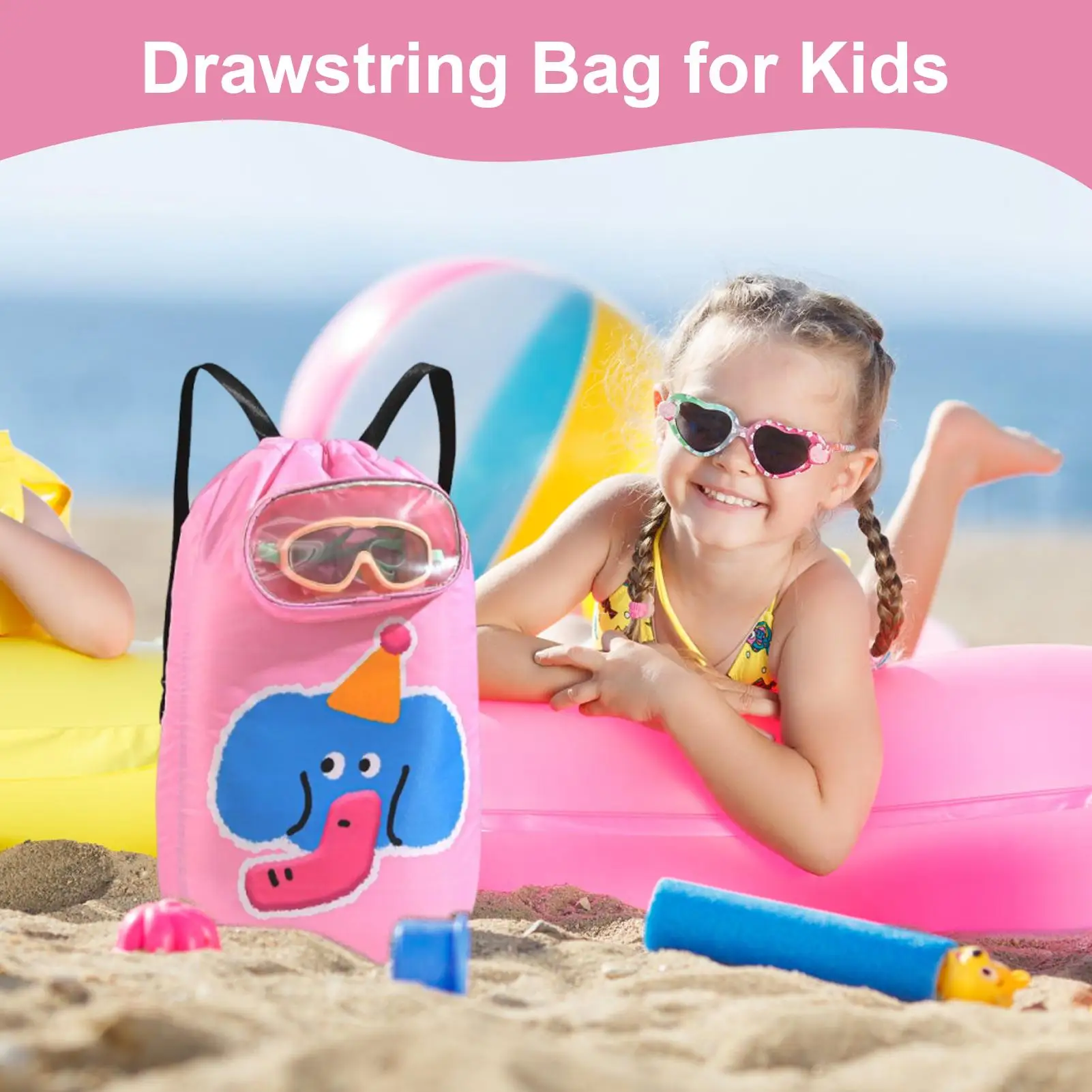 

Kids Beach Bag Pool Backpack Swimming Backpack Sandproof Daypack Outdoor Gear Lightweight Travel Accessories For Boys Girls