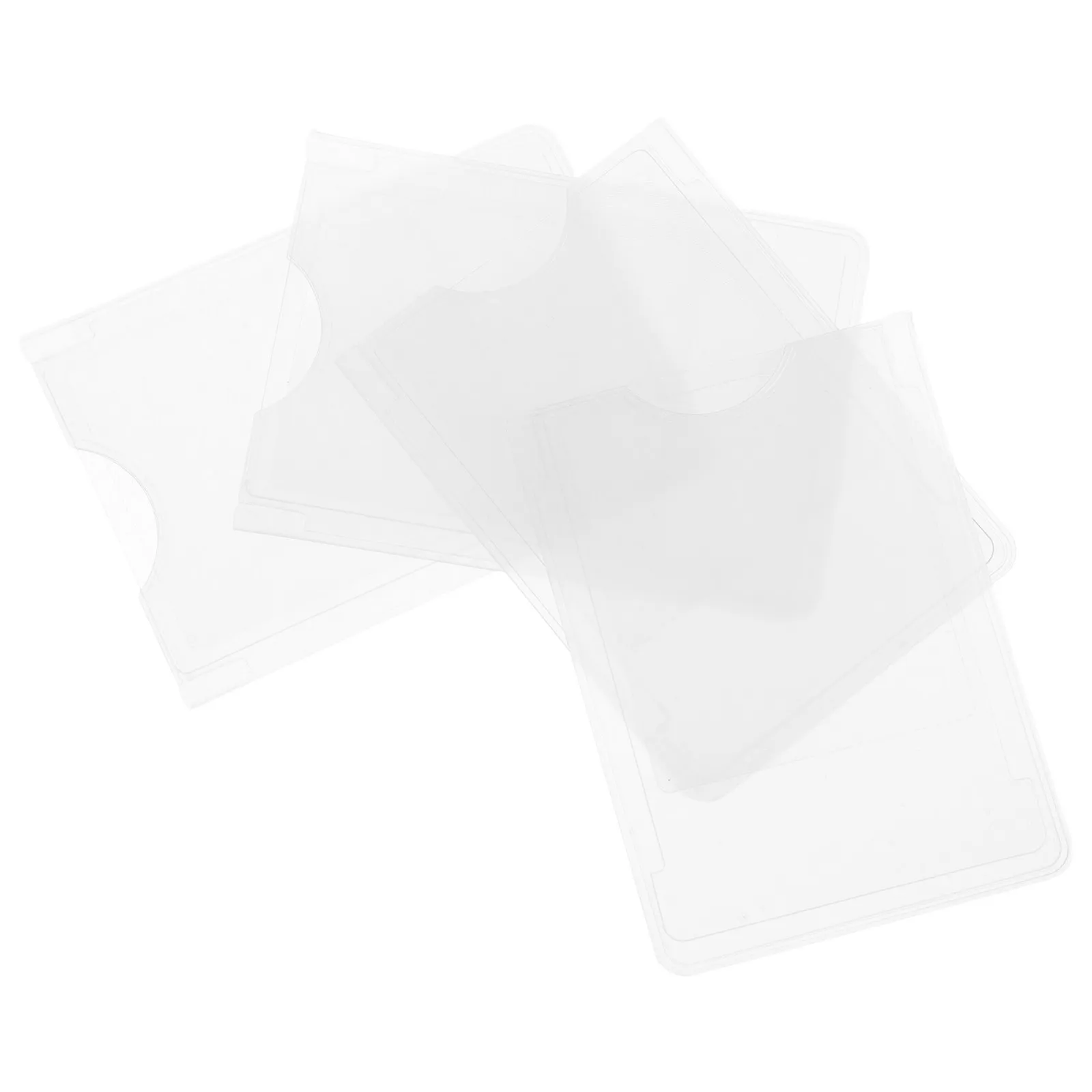 4Pcs Ultra Thin Card Magnifier Magnifying Glass PVC Sleeve Reading Magnifier for Seniors Students Wallet Fresnel Lens Page