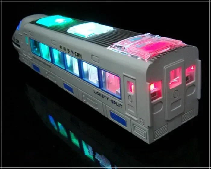 [ Funny ] Electric light and music Train Toy high-speed train goes around and changes directions on contact (Battery Powered)