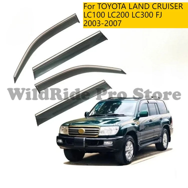 

For TOYOTA LAND CRUISER LC100 LC200 LC300 FJ 2003-2007 4pcs PC Rain Guard Custom Car Window Deflectors Window Visor