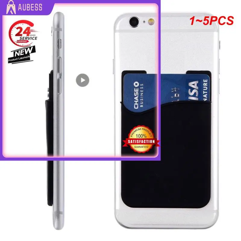 1~5PCS Dropship!Sticker Back Cover Cardholder Case For Mobile Phone Pouch Adhesive Phone Wallet Silicone Card Holder Pouch