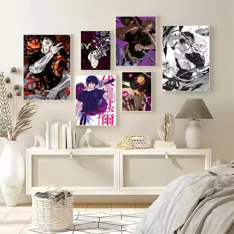 1PC Jujutsu Kaisen Fushiguro Toji Poster Paper Print Home Living Room Bedroom Entrance Bar Restaurant Cafe Art Painting