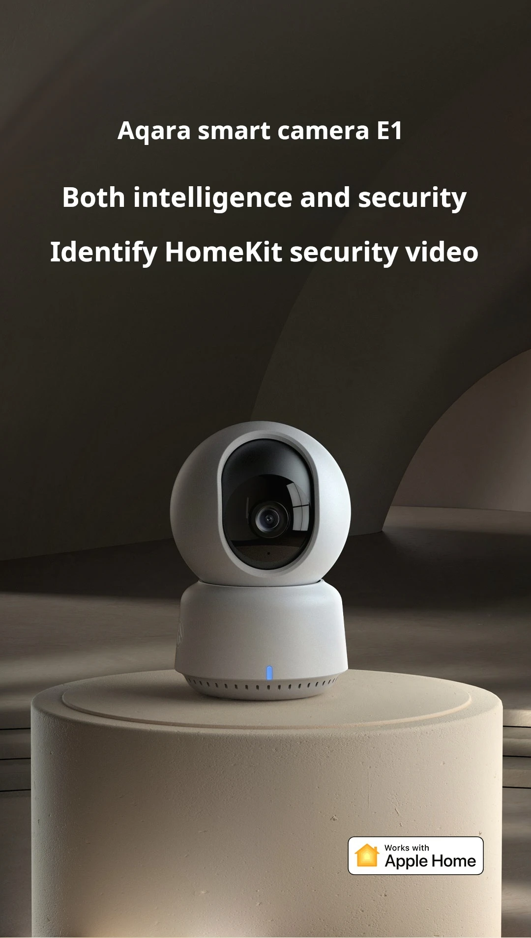 Fotocamera intelligente Aqara 2K HD E1 360 °   Visualizzazione video sicura Audio bidirezionale per interni Wifi 6 IP Surveilla AI Cloud Camera per Apple Homekit