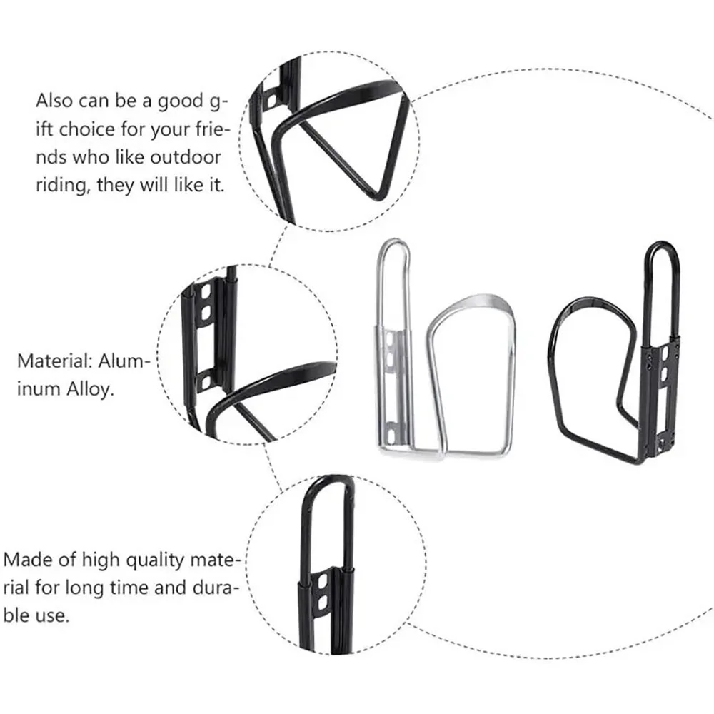 Aluminum Alloy Bicycle Bottle Holder Lightweight Universal Road Mountain Bike Water Bottle Rack Mount