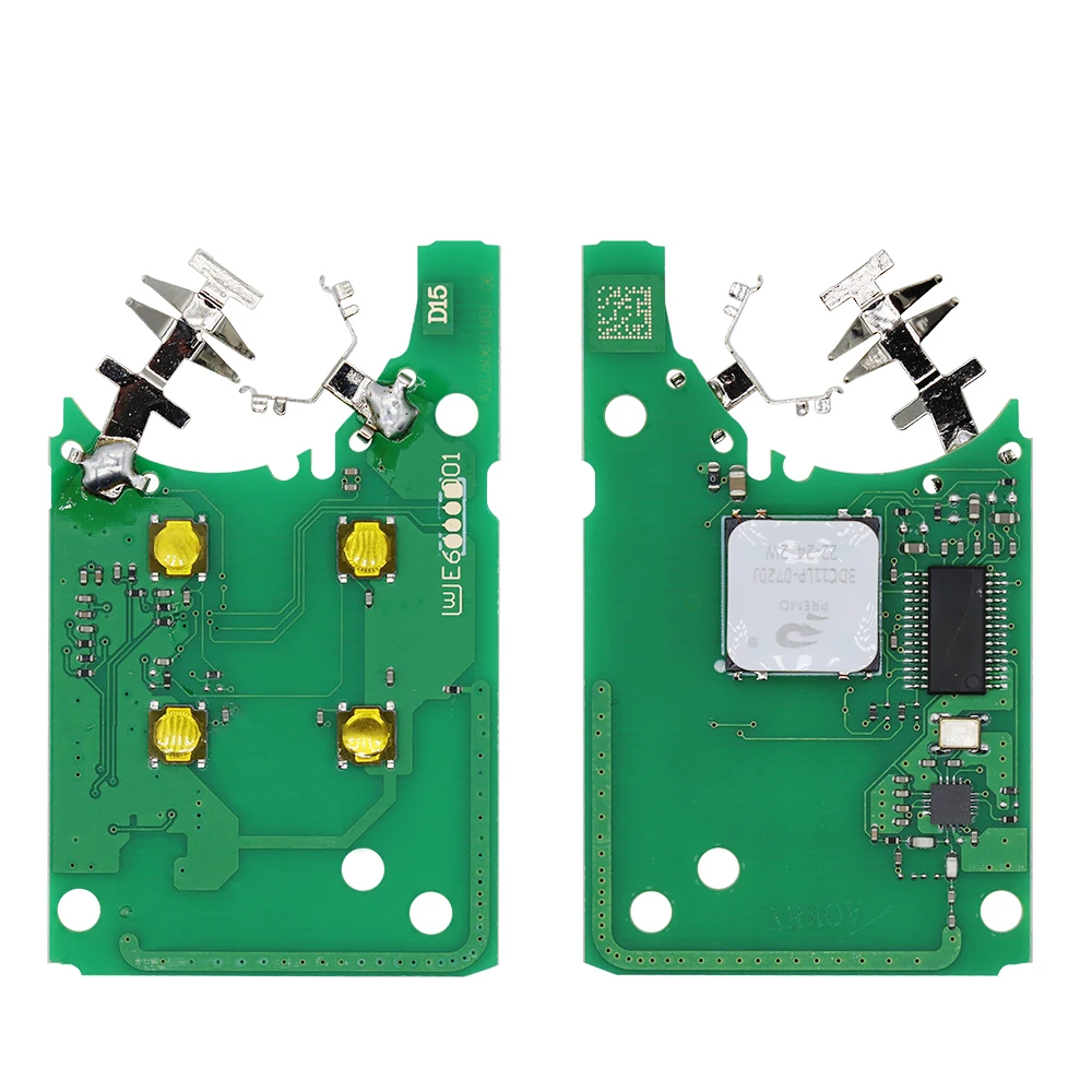 AOKTOOL-mando a distancia para Renault, 434MHZ, AES, 4A, PCF7945M, Megane, 4 tarjetas, Megane, 4 llaves, Talisman, Kadjar, Espace 5 llaves, llave