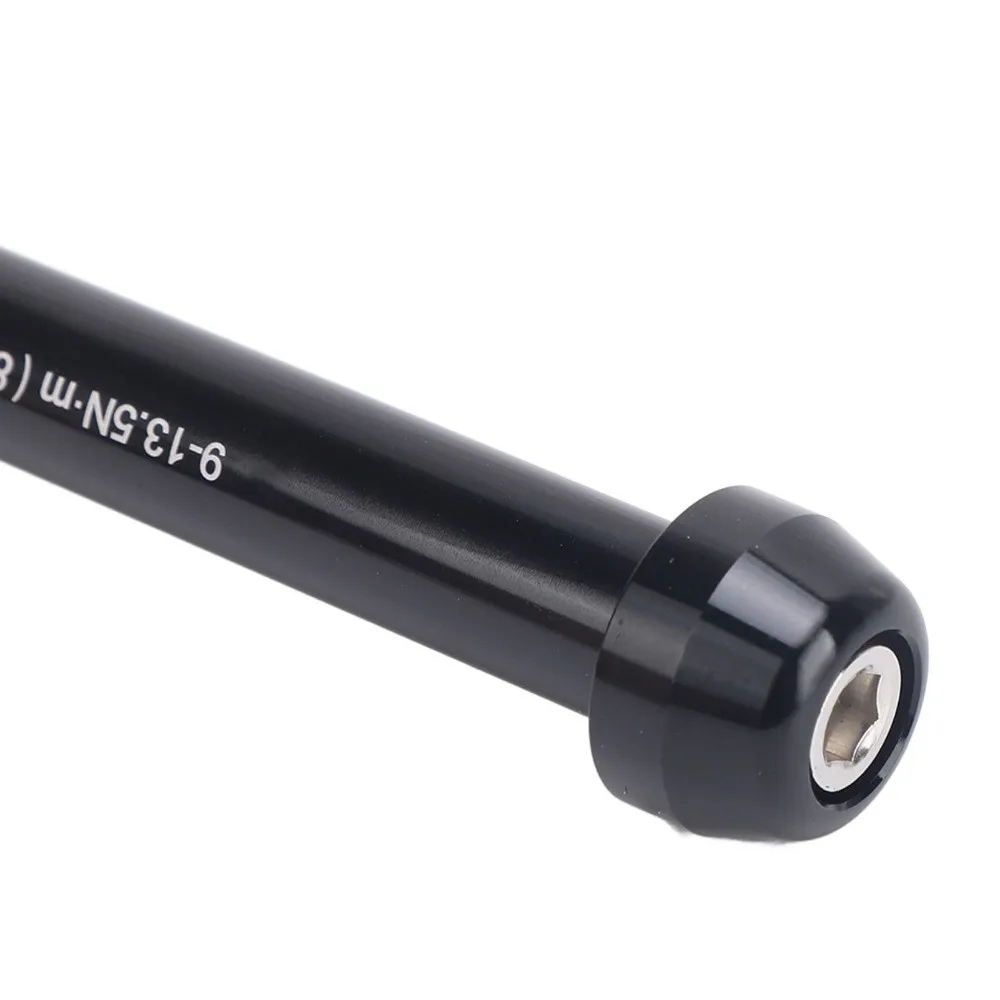 

M12x1.0/1.5/1.75 Bicycle Thru Axle Aluminum Alloy with Wrench Bike Trainer Axle Converter Black Thru Axle Adapter Kit