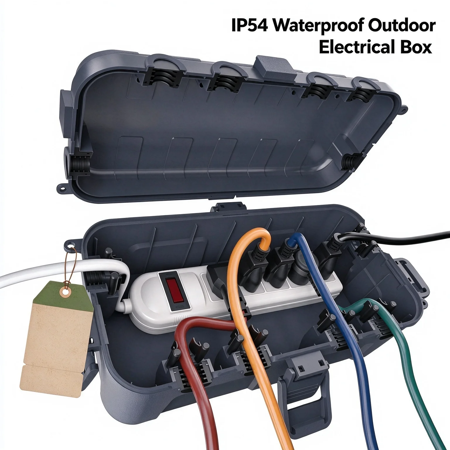 IP54 Waterproof Outdoor Electrical Box, Weatherproof Extension Cord Cover for Plugs, Outlets and Holiday String Lights