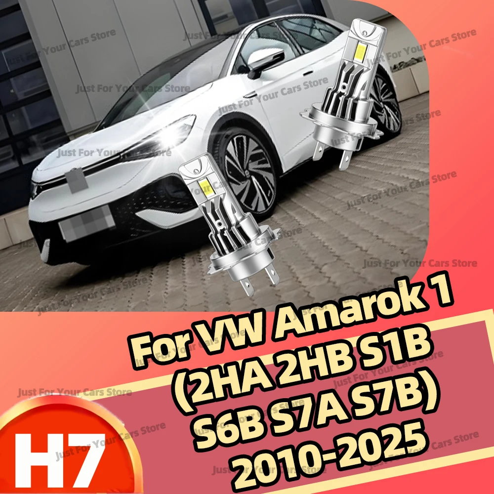 

2x 6000K LED H7 Headlights Bulbs 30000LM For VW Amarok 2HA 2HB S1B S6B S7A S7B 2010 2011 2012 2013 2014 2015 2016 2017 2018-2025