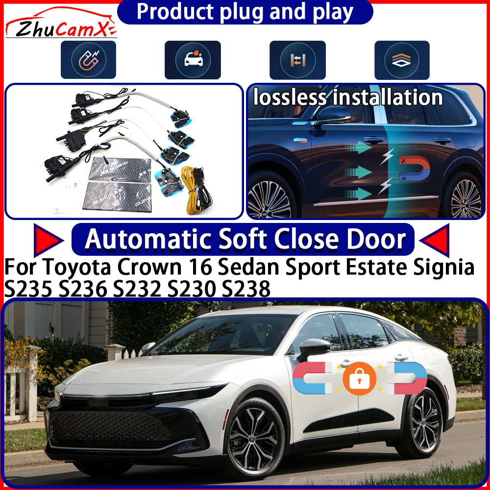 

Привод дверного замка для Toyota Crown 16, седан Sport Estate Signia S235 S236 S232 S230 S238, комплект мягких закрывающих дверей, защелка, авто