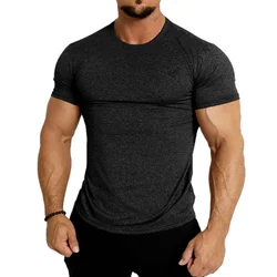 2024 Men New Tight sports T-shirt quick drying fitness sportswear short sleeve tops running Training summer compression T-shirts