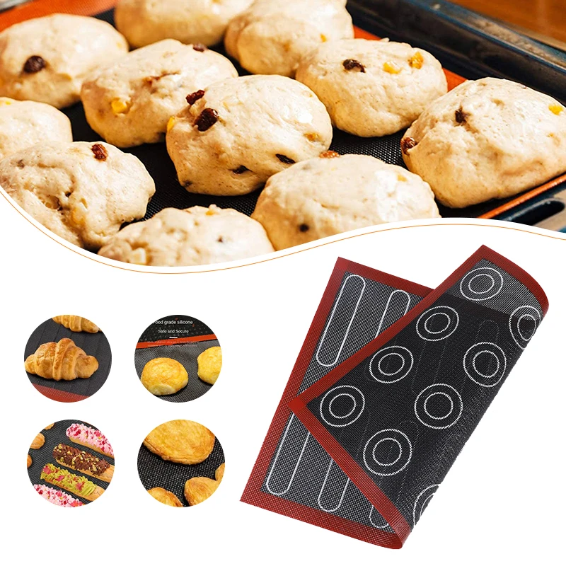 

Silicone Baking Mats Reusable Non-Stick BBQ Grill Mat Pad Baking Sheet Oven Mat Picnic Cooking Cookie Tray Barbecue Oven Tools