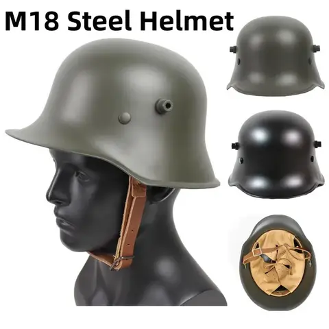 Casco commemorativo tedesco M16/M18 in acciaio Casco protettivo da lavoro Protezione dagli urti per esterni Casco di sicurezza SteelHelmet WW2 Seconda Guerra Mondiale 2