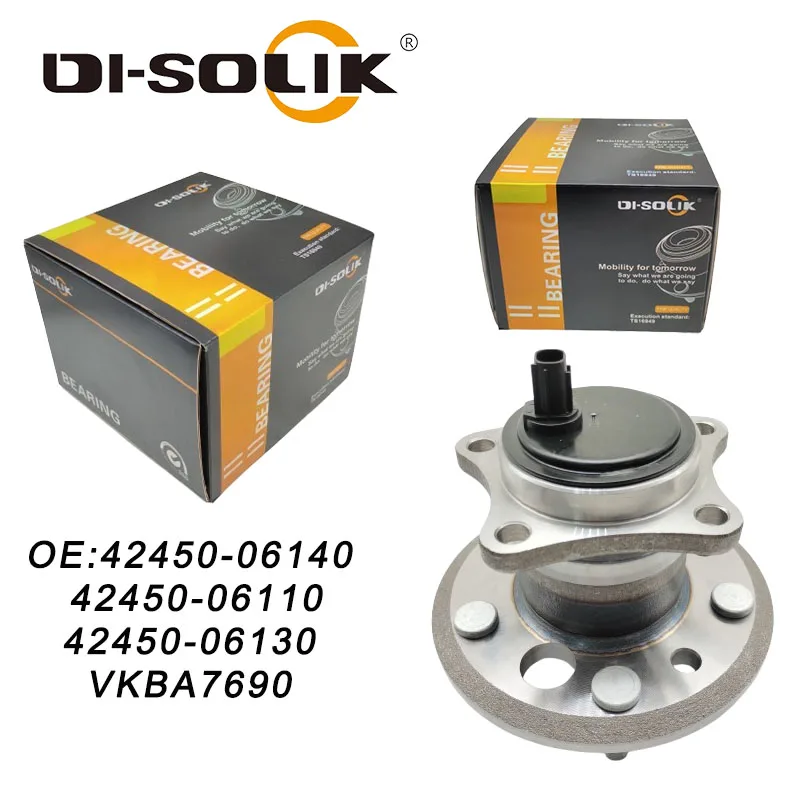 

DI-SOLIK Auto Car Parts02-11Rear Wheel Hub Bearing Assembly 42450-06140 42450-06110 42450-06130 VKBA7690 for TOYOTA AURION(V5)