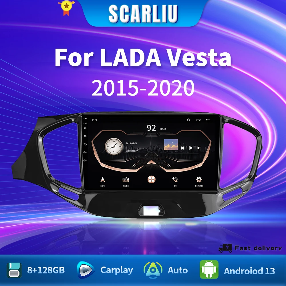 for LADA Vesta Cross Sport 2015-2019 4G Car Multimedia GPS 2din autoradio 2 Din Wireless Carplay Auto Android Car Radio