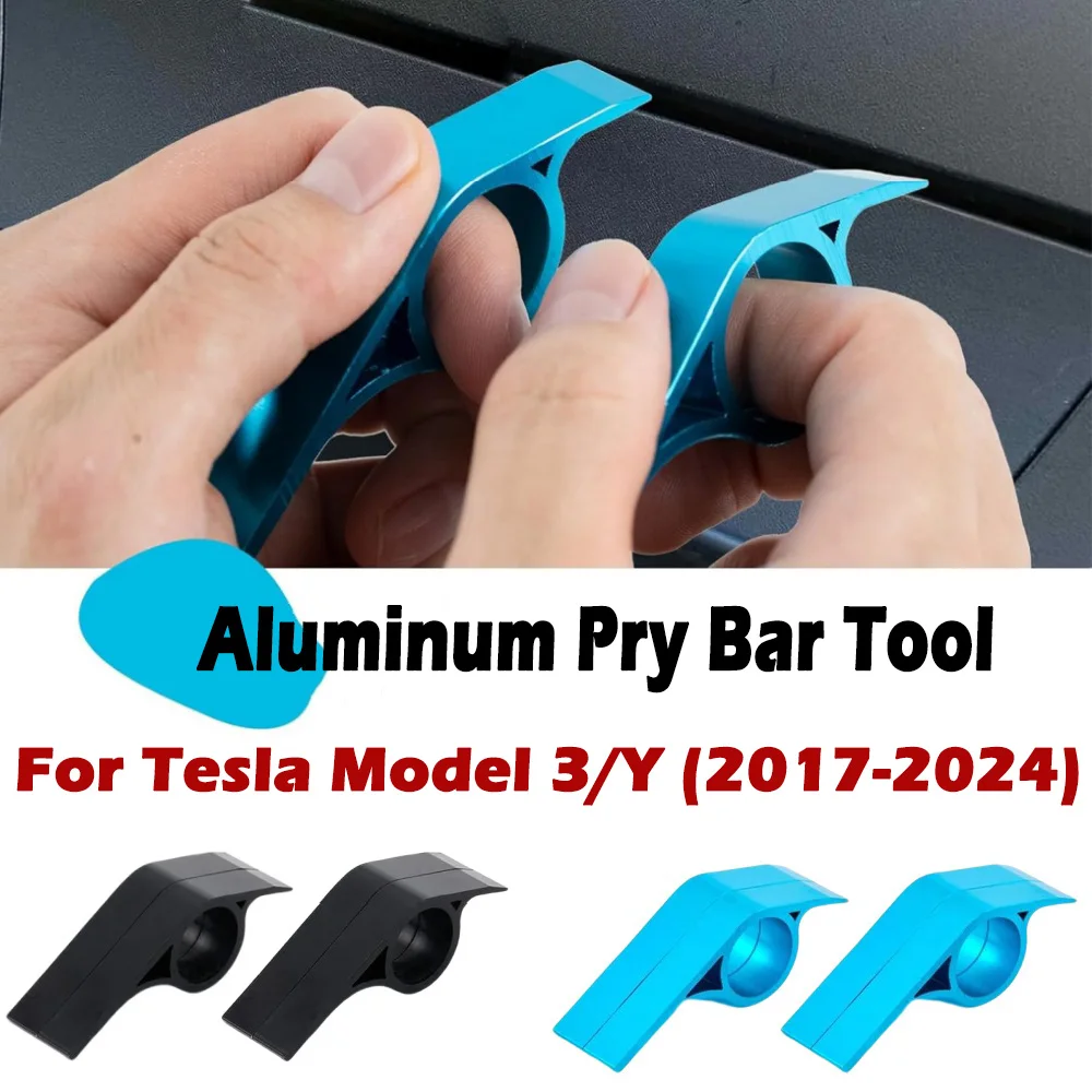 Aluminum Pry Bar Tool for Tesla Model 3/Y 2017-2024,Easy Removal Non Destructive, Aluminum Pry Bar Tool Replacement 2 Pack