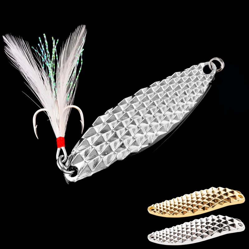 Hard Sequin Metal Fishing Lures, Diamond Spinner Bait, Artificial Bass,Hard Sequin, Steel Hook Lures，5g 7g 10g 15g 20g Weights