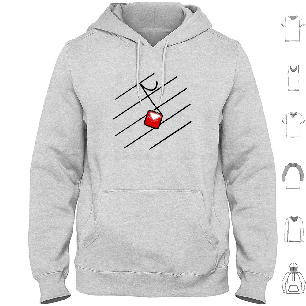 Beat Saber Red Music Note Hoodies Long Sleeve Beat Saber Vr Virtual Reality Games Game Rhythm Song Music Beatmap