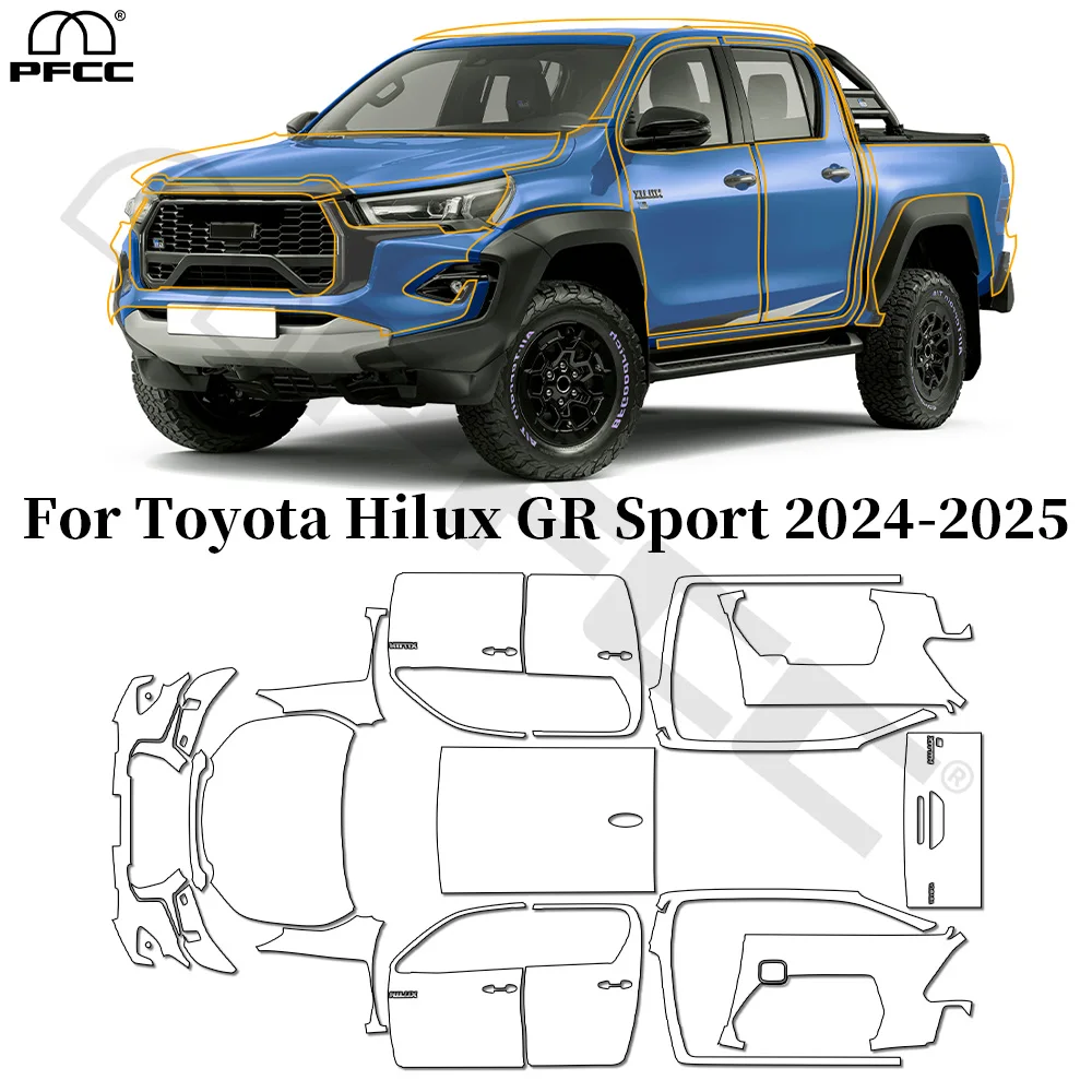

8.5Mil TPU Pre-cut PPF For Toyota Hilux GR Sport 2024-2025 Car Paint Protection Film Clear Bra Anti-Scratch Resistant Repairable