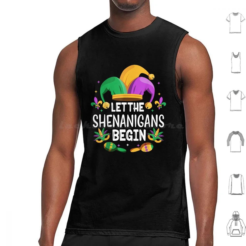 Let The Shenanigans Begin Mardi Gras Tank Tops Vest Sleeveless Let The Shenanigans Begin Mardi Gras