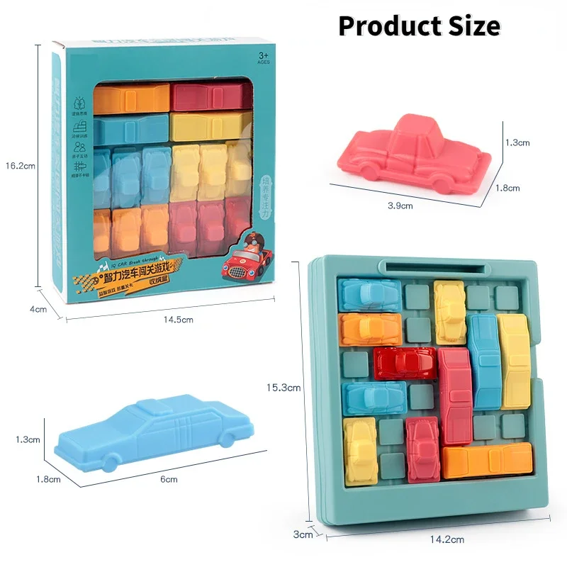 어린이 자동차 미로 보드 게임 - 소년과 소녀에게 적합한 논리적 사고 및 지능 훈련을 위한 교육 장난감