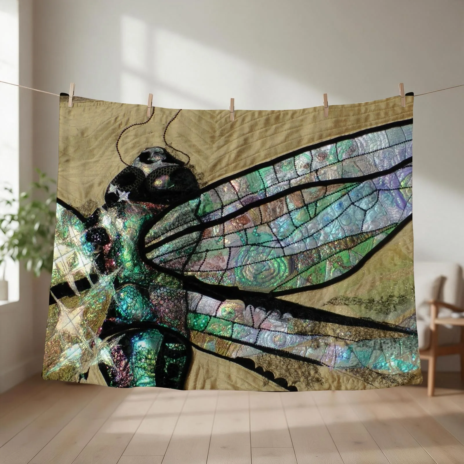 Detailed dragonfly Throw Blanket Stuffeds Cute Camping Beautifuls Blankets