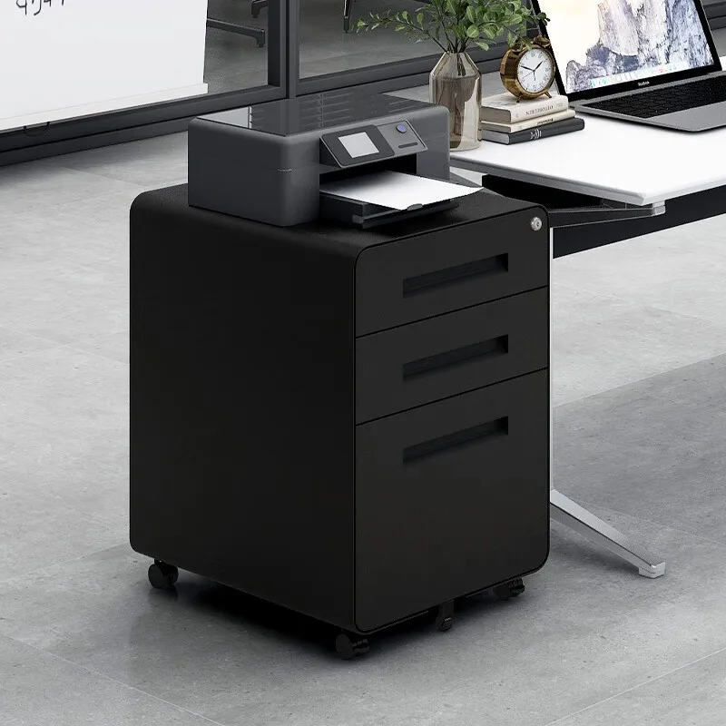 5 Wheel Design Anti-Tilting Cold Rolled Steel Waterproof Moisture-Proof 3 Drawer Mobile File Cabinet Under Desk Office