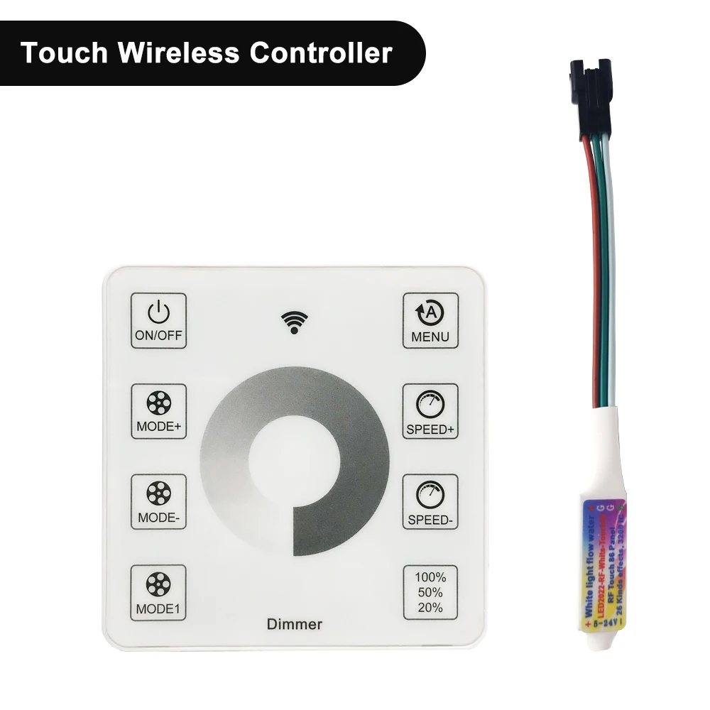 Running Water Flowing Horse Race LED Light Controller RF Touch Wireless Panel Switch 3Key 12Keys Remote For Single Color Strip