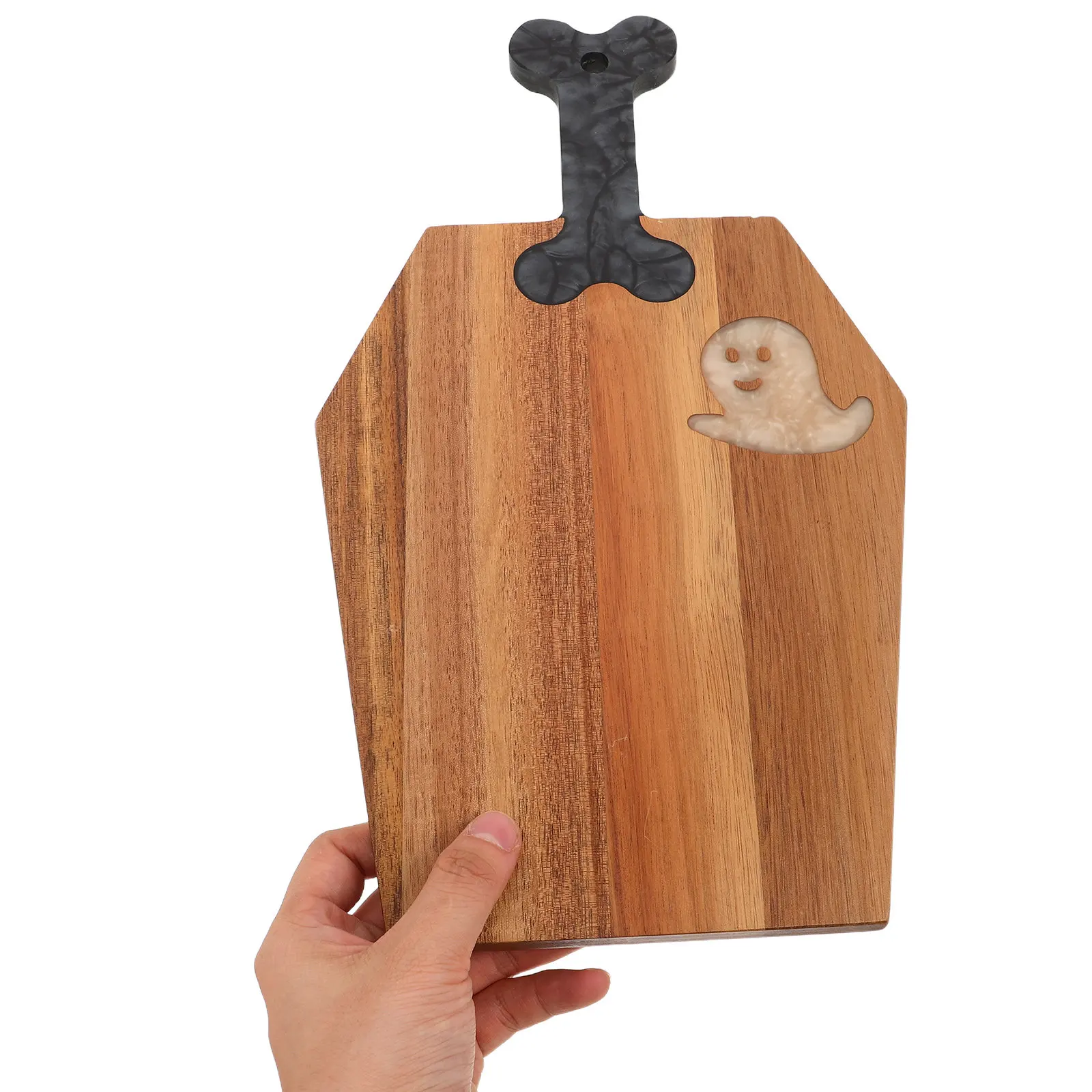 

Поднос для закусок на Хэллоуин из акации, маленький круглый сервировочный поднос для пиццы, хлеба, закусок, десертов, мяса, фруктов и аперитивов