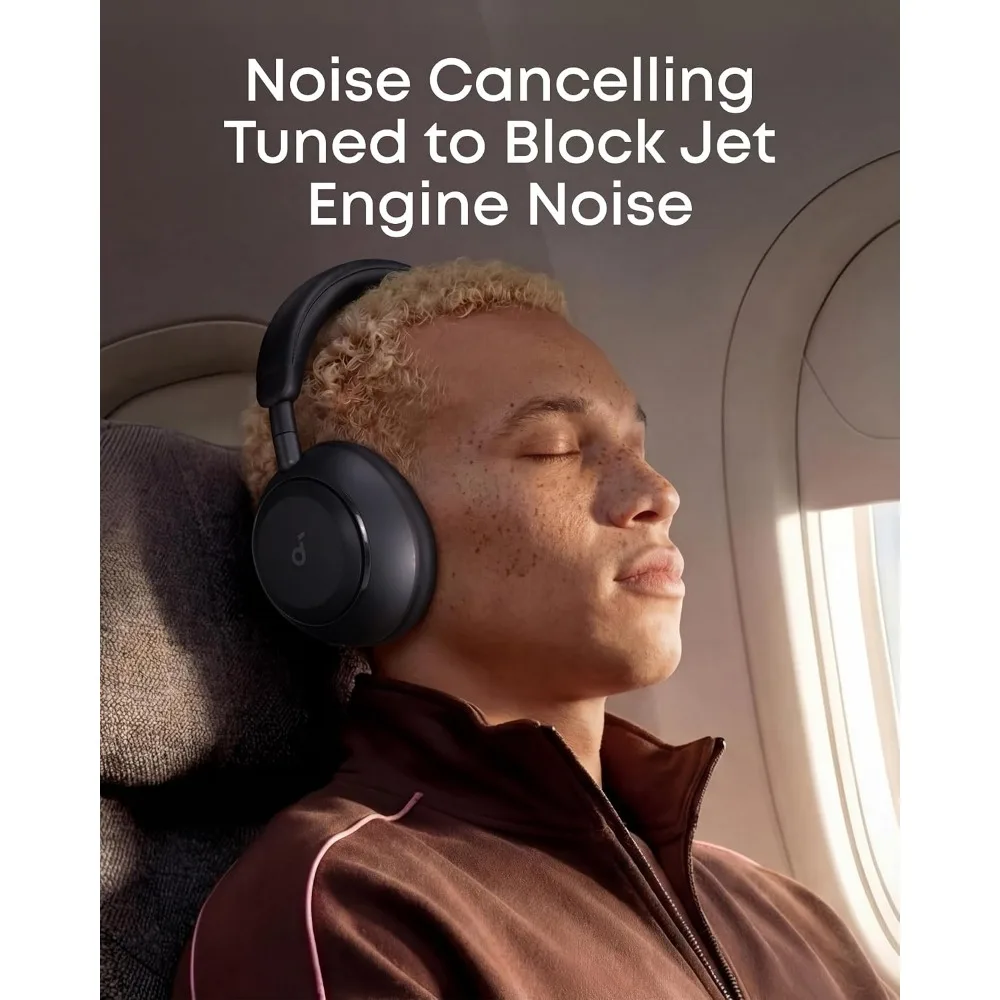 Bluetooth 6.1 Over-Ear Headphones with ANC, 50H Battery, Hi-Res Audio, Dual Connection, Fast Charging view 2