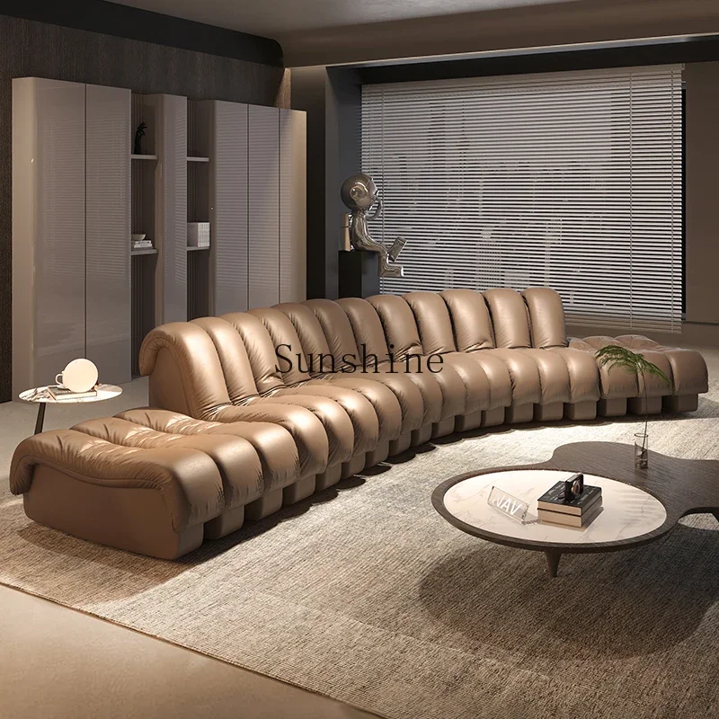 Italian minimalist snake leather sofa creative new