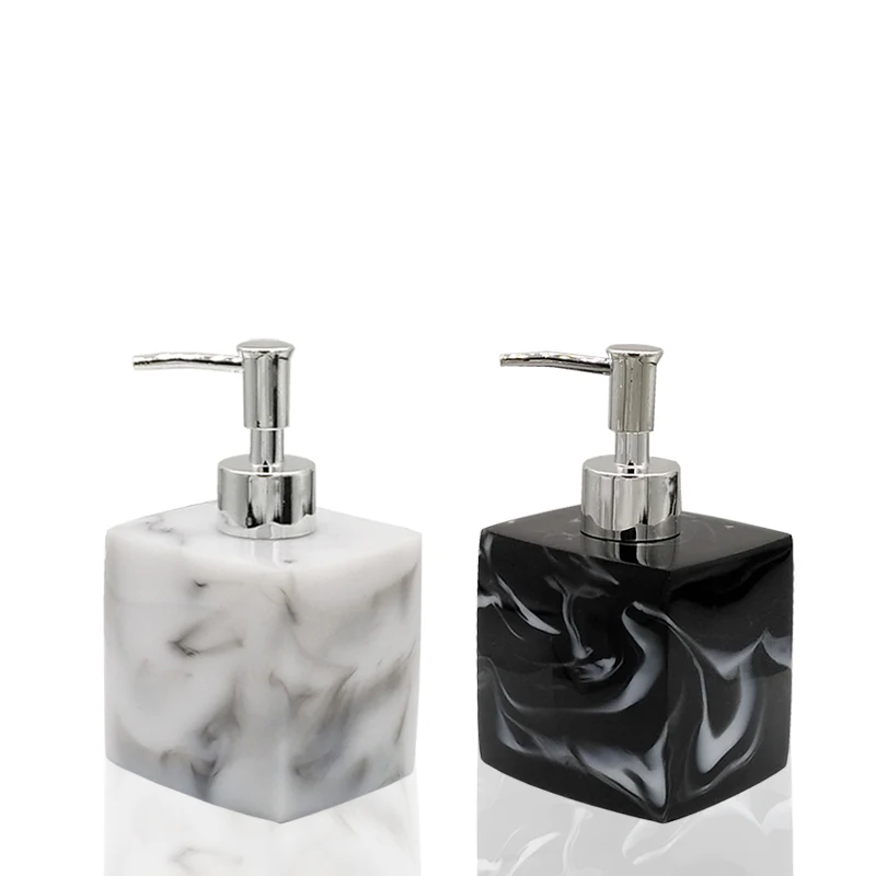 

Imitation Marble Hotel Bathroom Hand Sanitizer Bottle Shampoo Shower Gel Sub-bottle Press Soap Dispenser Lotion Set