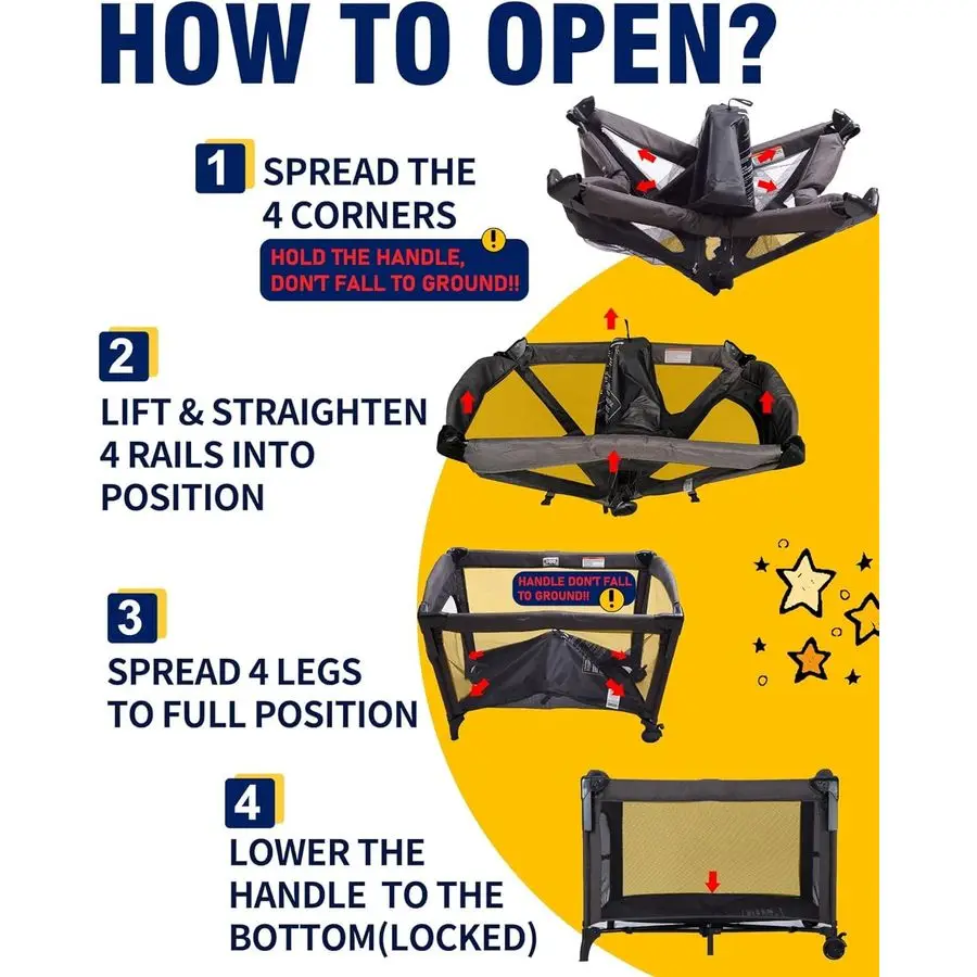 4 في 1 سرير أطفال بجانب السرير، سرير أطفال بجانب السرير 4 وظائف، سرير بجانب السرير، لعب، طاولة تغيير، باب