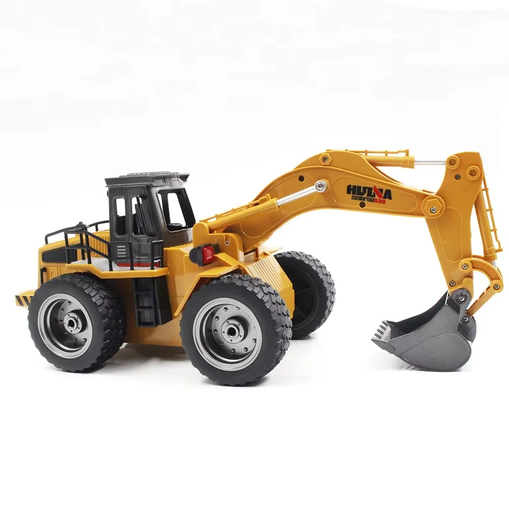 Huina 1530 Six Channel Alloy Excavator 2.4G Wireless Remote Control Excavator Simulation Model Toy Children's Gift Festival Gift