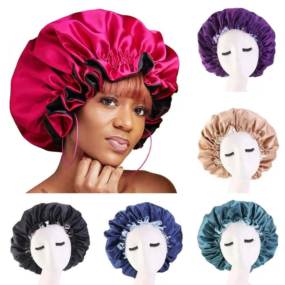 Hair Care Head Wrap Cover Women Satin Bonnet Night Sleep Hat Chemo Caps Soft hat