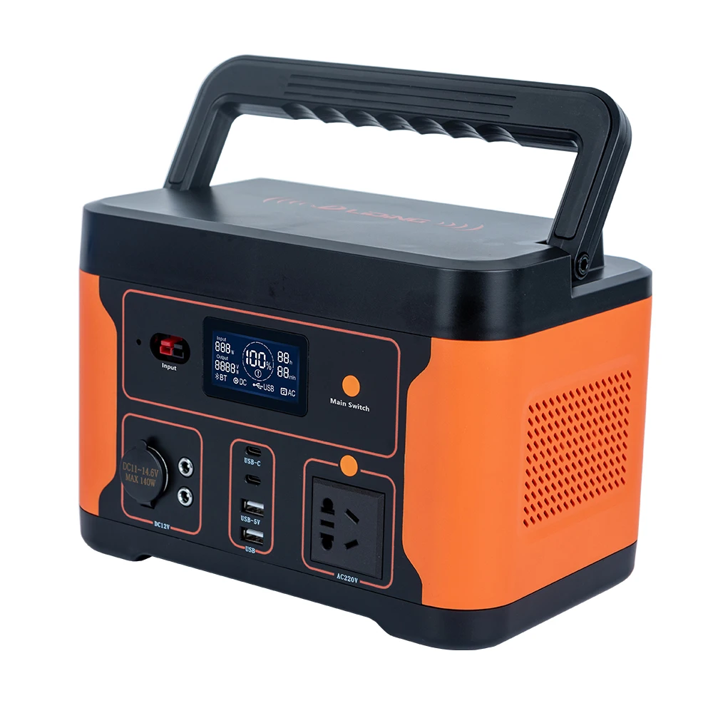 

Outdoor Power Station Built-in Inverter 500W AC 110V 220V Output LifePO4 Battery 500Wh Solar Generator For Camping