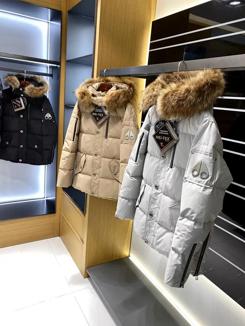 

Ultra-Thi Goose down Parka with Real Hooded Fur Collar for Men Youth Faion White Du down Jaet Extreme Cold Resistant