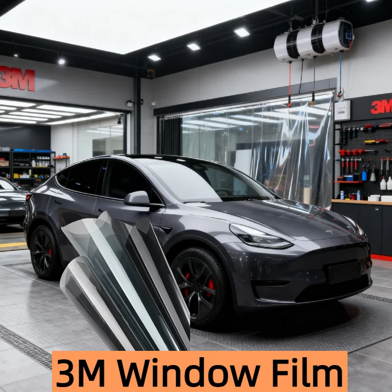 

Car window film 3M window film 50CM*30M*ROLL anti-glare UV isolation film black tinted film (original 3M film)VLT:05%-70%