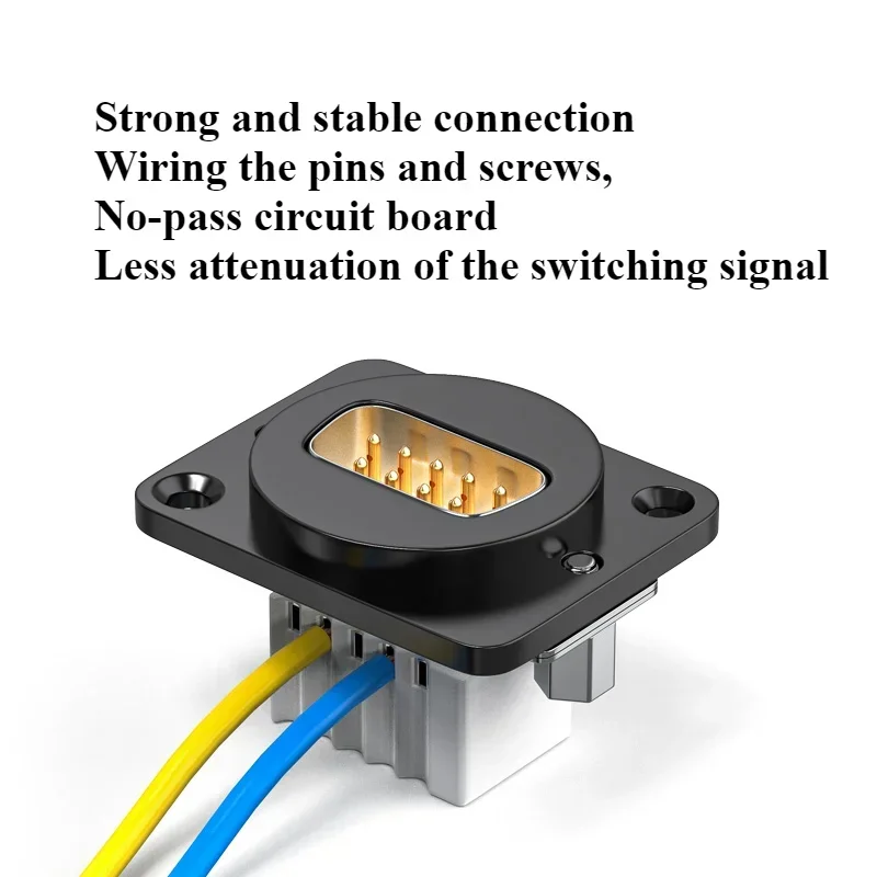 1/5Pcs/lot DB9/DB15 RS232 Serial Port Male Female Modular Socket Connector Audio/Video 86 Panel Mount 9/15 Pin VGA Data Socket